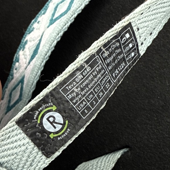 Teva Women's Shoes SZ 5 Olowahu Slip Cross Straps Sari Ribbon Sandals Flip Flops - Picture 15 of 16